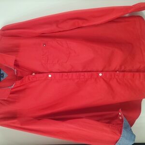 Tommy Hilfiger Red Shirt Mens M But Says L